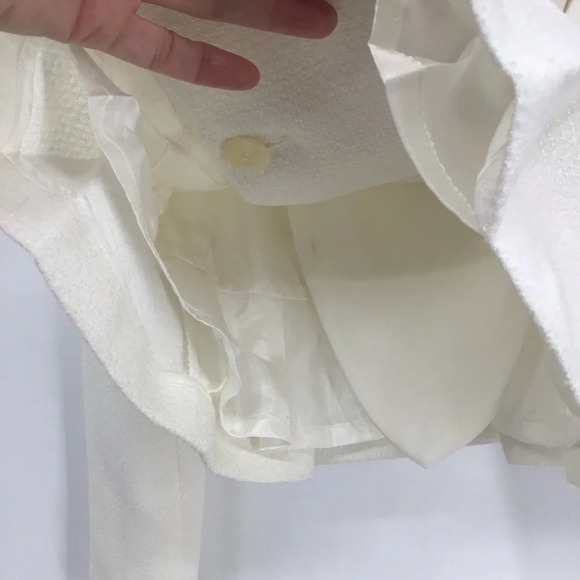 E’cole De Paris Women’s Crepe Blazer Formal Jacket Flower Detail Ivory Size S - Picture 6 of 9